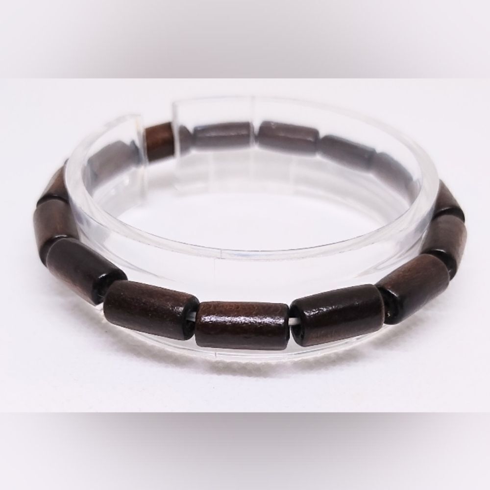 Men's bracelet beaded beads brown‎ new e47